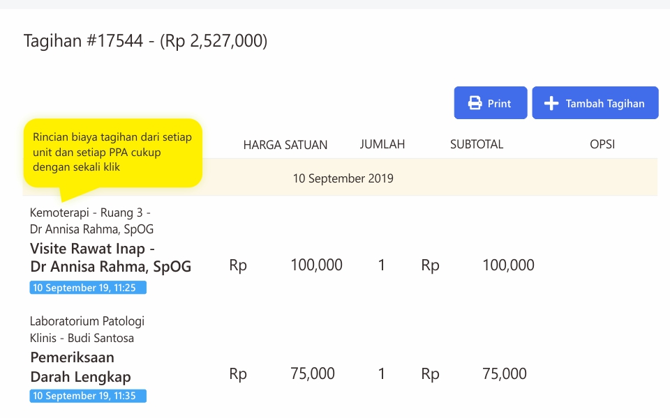 Integrasi Semua Tagihan Dari Semua Departemen
